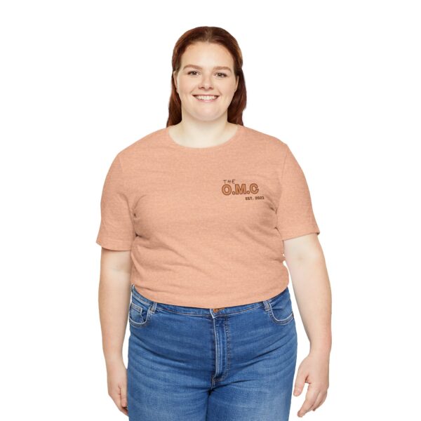 The Overstimulated Moms Club Unisex T-shirt - Peach - Image 6